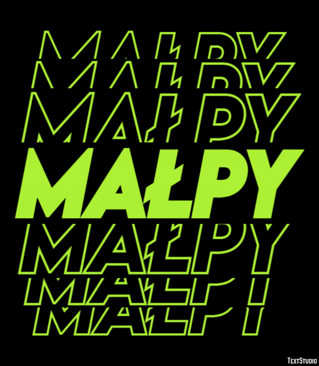 Małpy Effetto testo