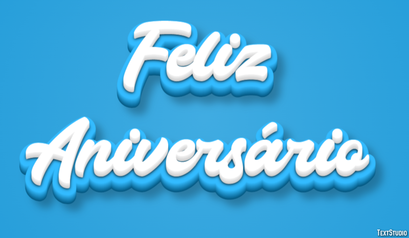 Feliz Aniversário Efeito de texto