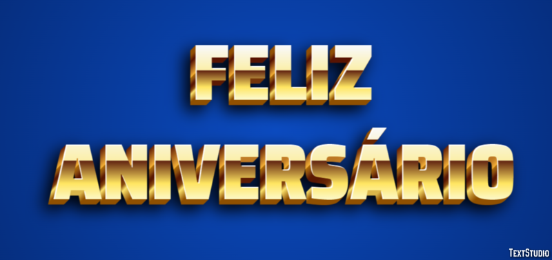 Feliz Aniversário Efeito do texto
