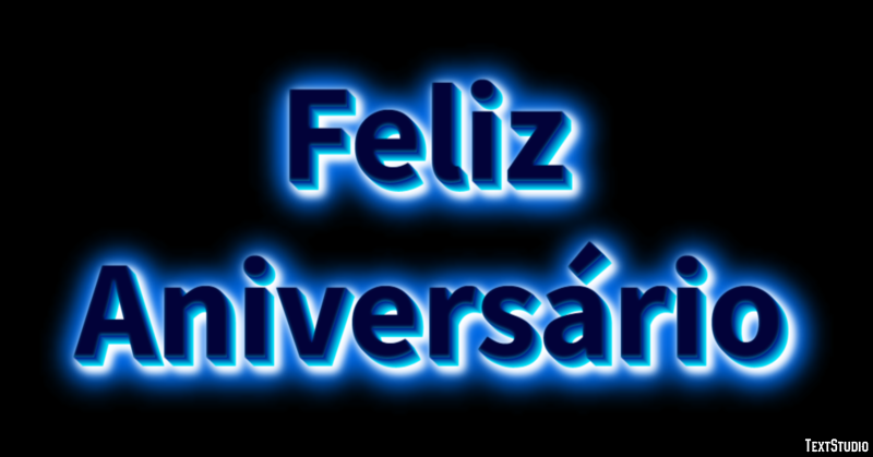 Feliz Aniversário Efeito do texto