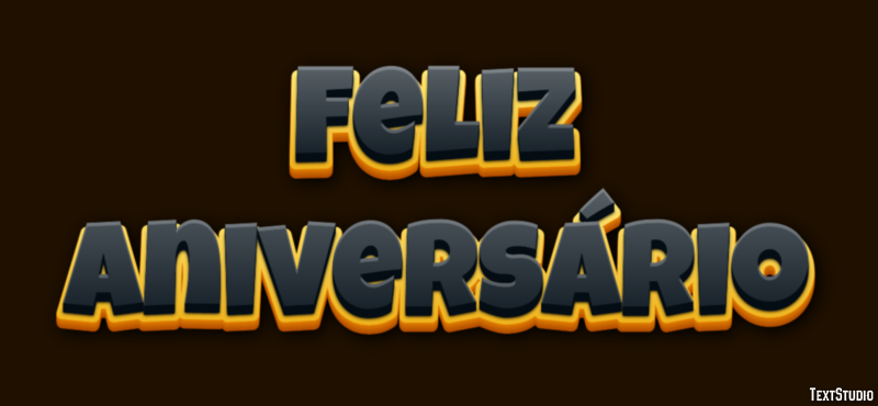 Feliz Aniversário Efeito de texto