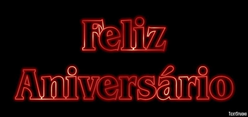 Feliz Aniversário Efeito de texto