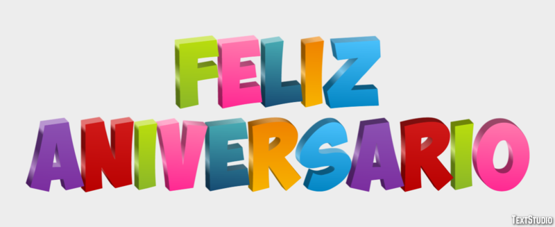 Feliz Aniversário Efeito de texto