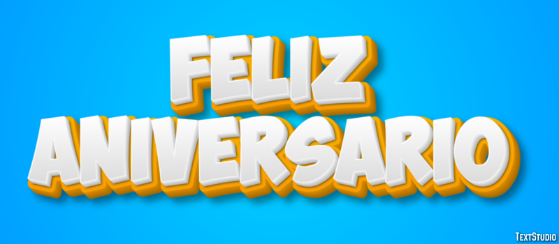 Feliz Aniversário Efeito de texto