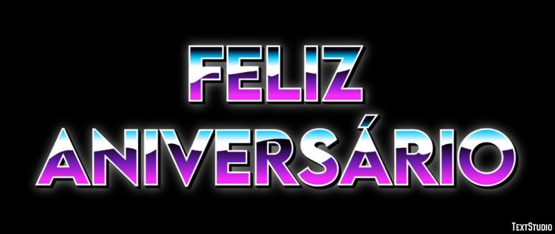 Feliz Aniversário Efeito de texto