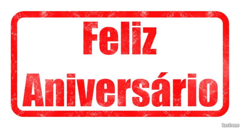 Feliz Aniversário Efeito do texto