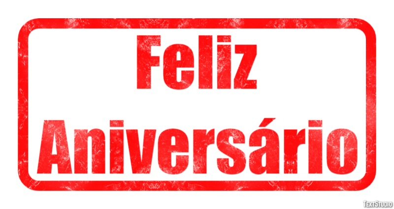 Feliz Aniversário Efeito de texto