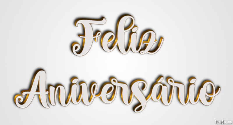 Feliz Aniversário Efeito de texto