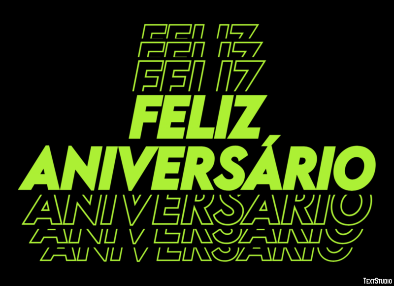 Feliz Aniversário Efeito de texto