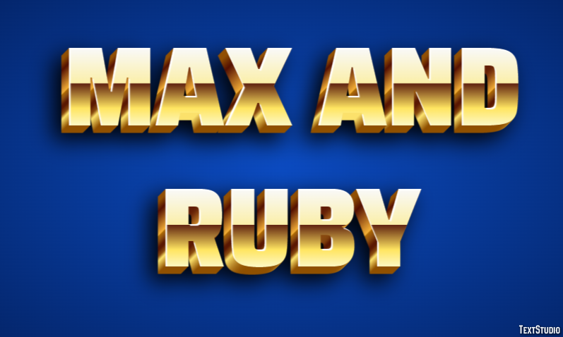 Max and Ruby Effet de Texte
