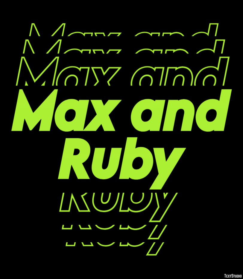 Max and Ruby Text Effect
