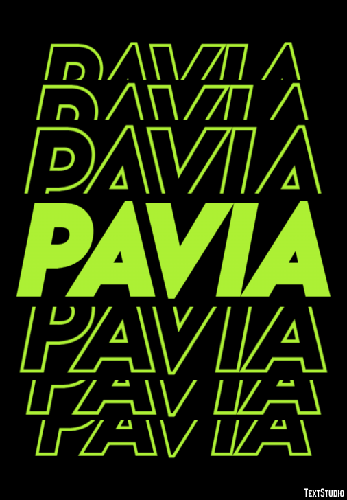 Pavia Tekst Effect