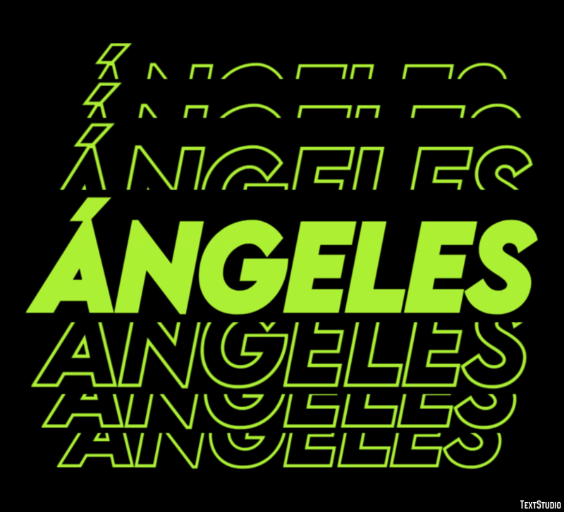 Ángeles Efecto de texto