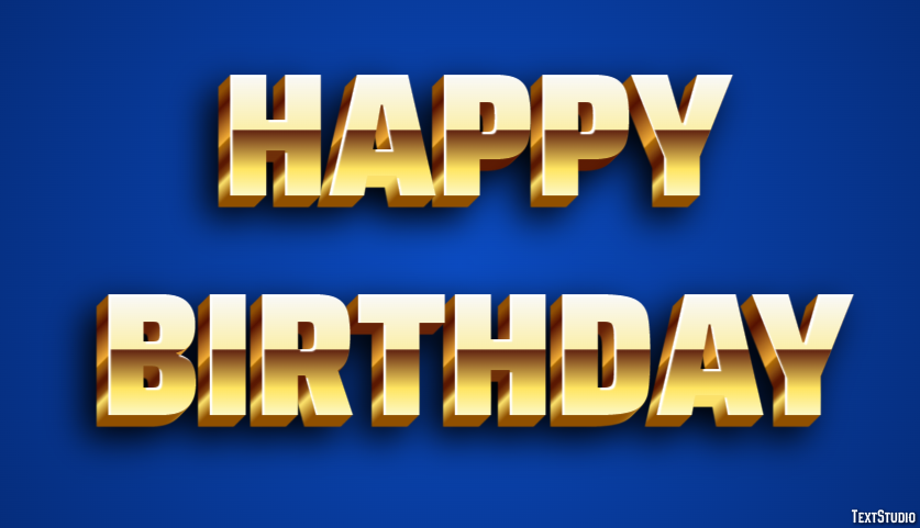 Happy birthday Efekt tekstowy