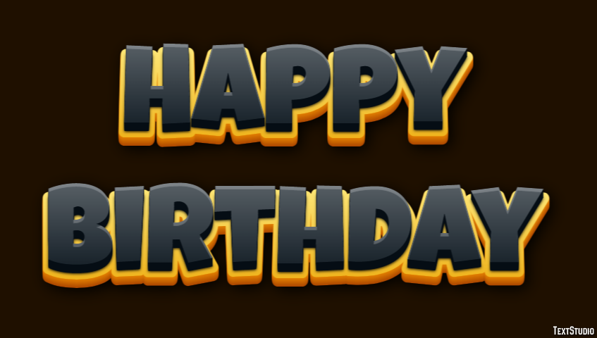 Happy birthday Efekt tekstowy
