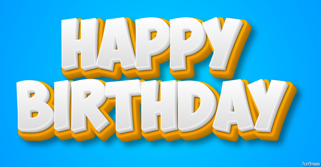 Happy birthday Efekt tekstowy