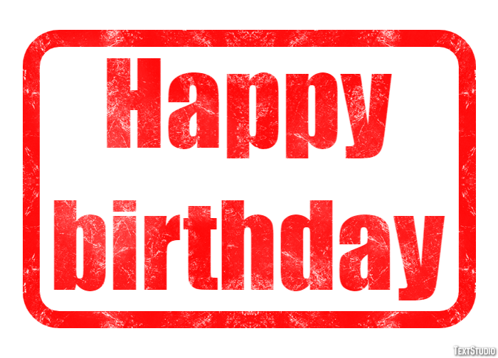 Happy birthday Efekt tekstowy