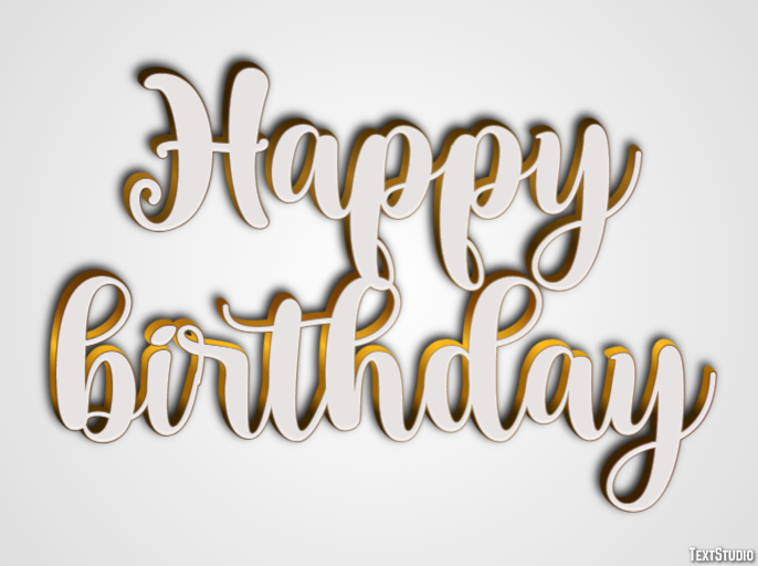 Happy birthday Efekt tekstowy
