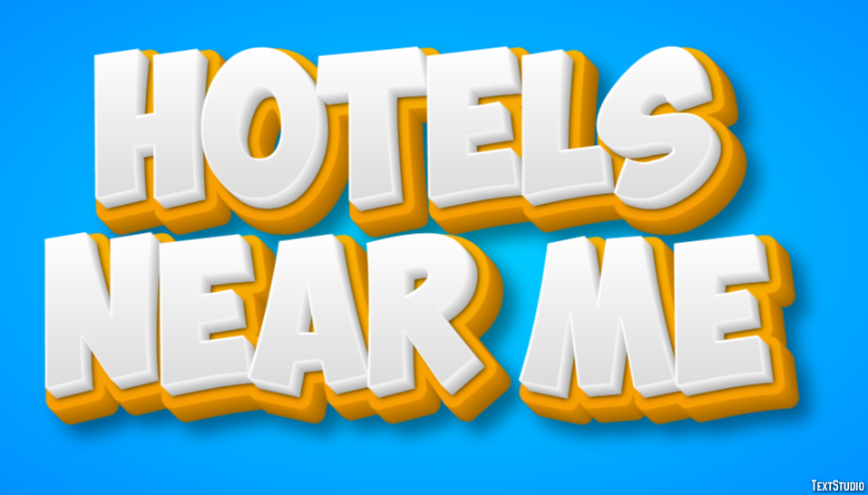 Hotels Near Me Tekst effect