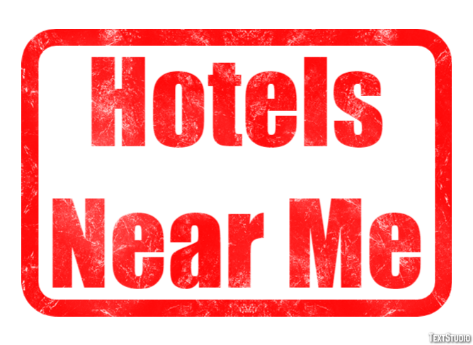 Hotels Near Me Tekst effect