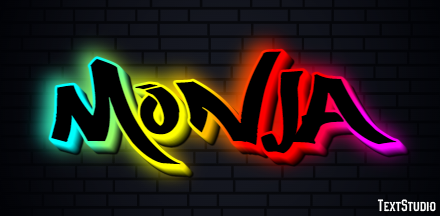 Monja Efecto de texto