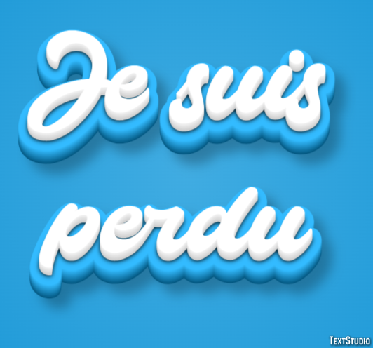 Je suis perdu Effet de Texte