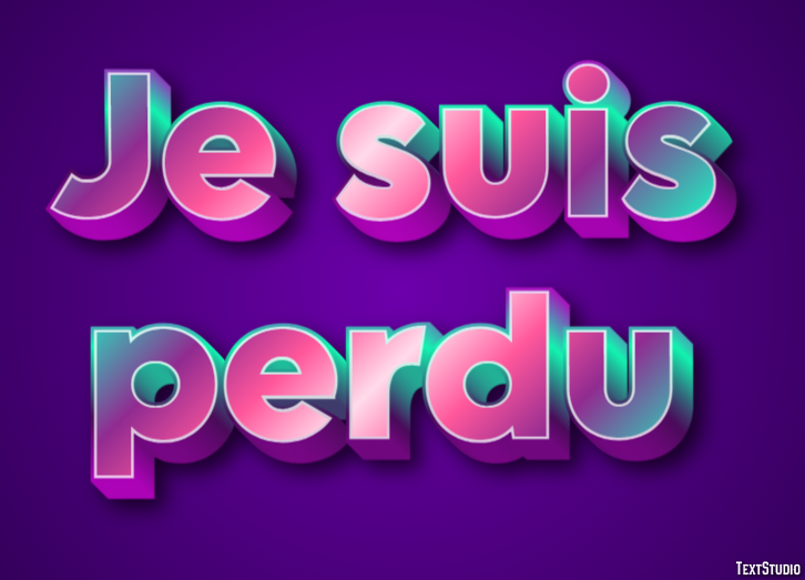 Je suis perdu Effet de Texte
