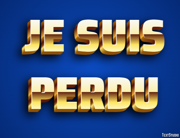 Je suis perdu Effet de Texte