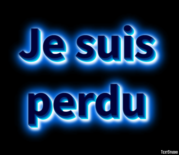 Je suis perdu Effet de Texte