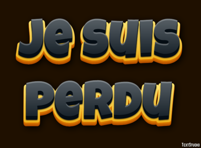Je suis perdu Effet de Texte