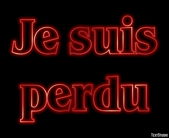 Je suis perdu Effet de Texte