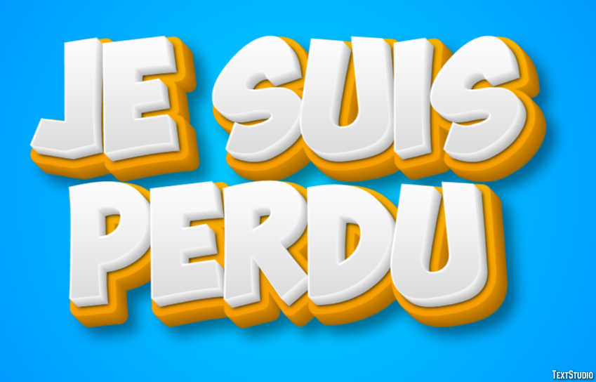 Je suis perdu Effet de Texte