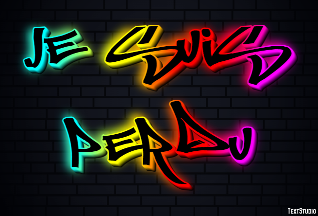 Je suis perdu Effet de Texte