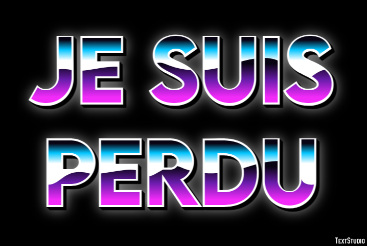 Je suis perdu Effet de Texte