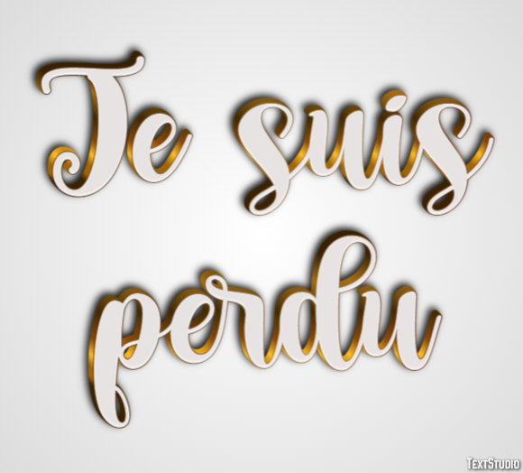 Je suis perdu Effet de Texte