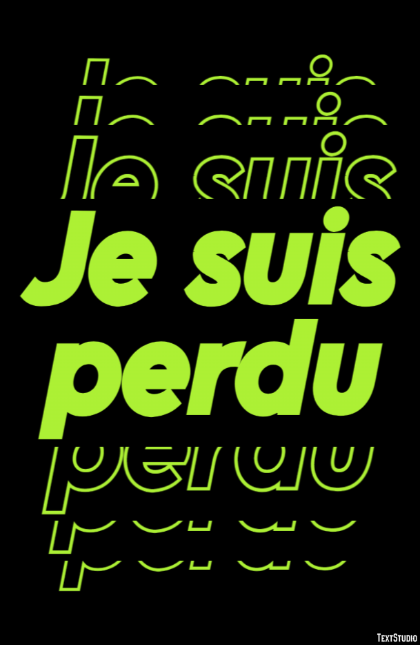 Je suis perdu Effet de Texte