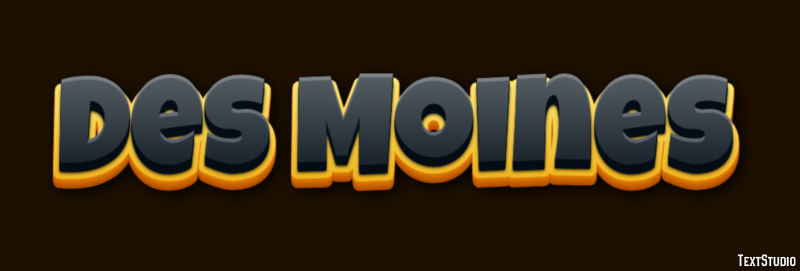 Des Moines Text Effect