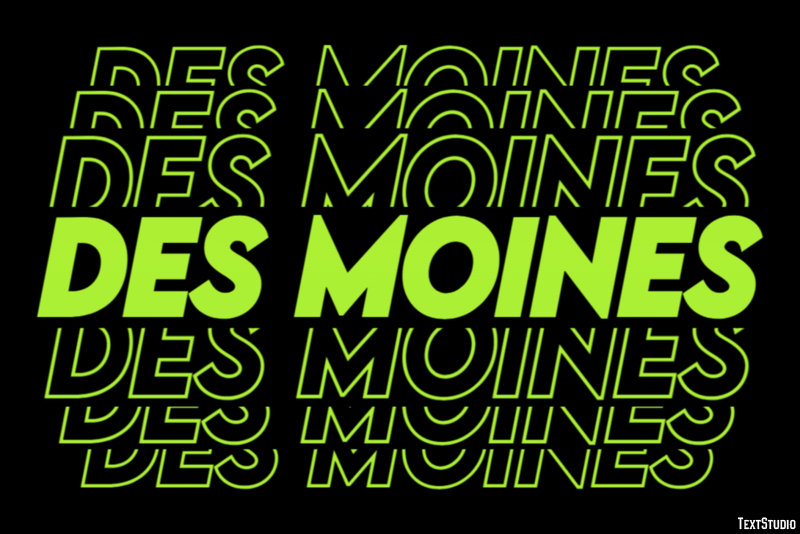 Des Moines Efekt tekstowy