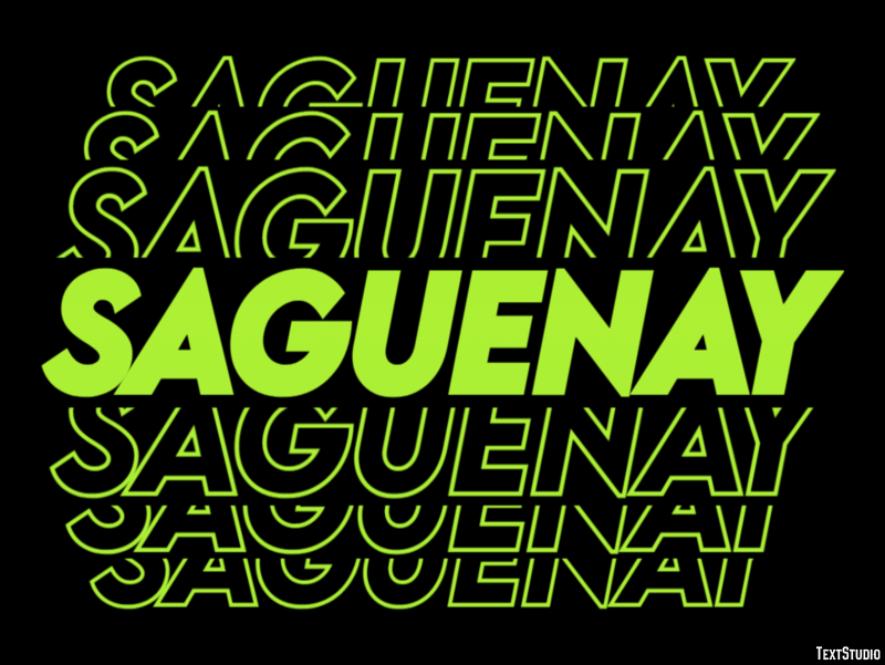 Saguenay テキスト効果