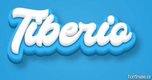 Tiberio Effetto testo
