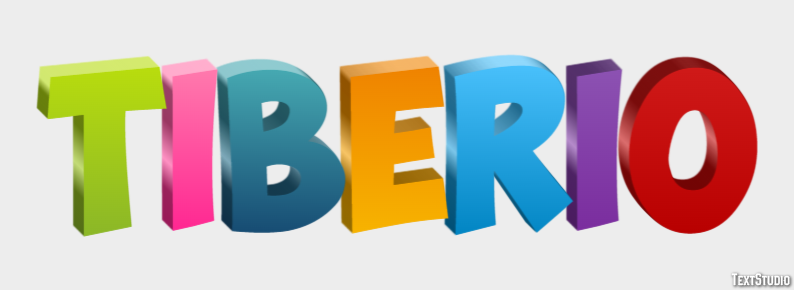 Tiberio Effetto testo
