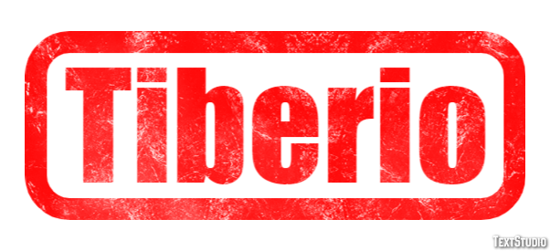 Tiberio Effetto testo