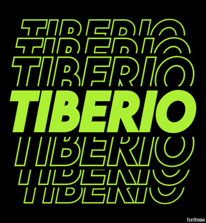 Tiberio Effetto testo