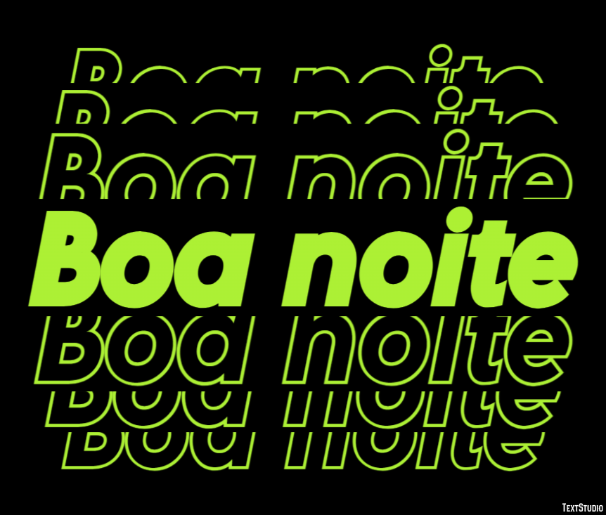 Boa noite Efekt tekstowy