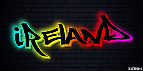 Ireland Text effect