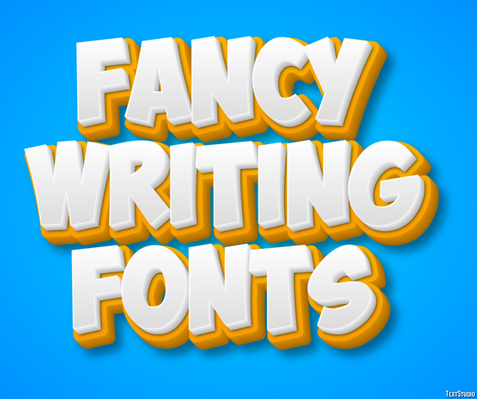 Fancy Writing Fonts Tekst Effect