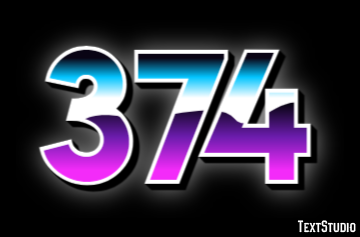 374 Эффект текста