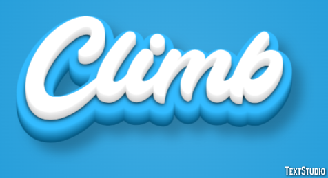 Climb Tekst Effect