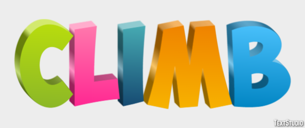 Climb Effet de Texte