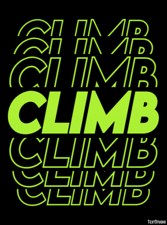 Climb Text Effect
